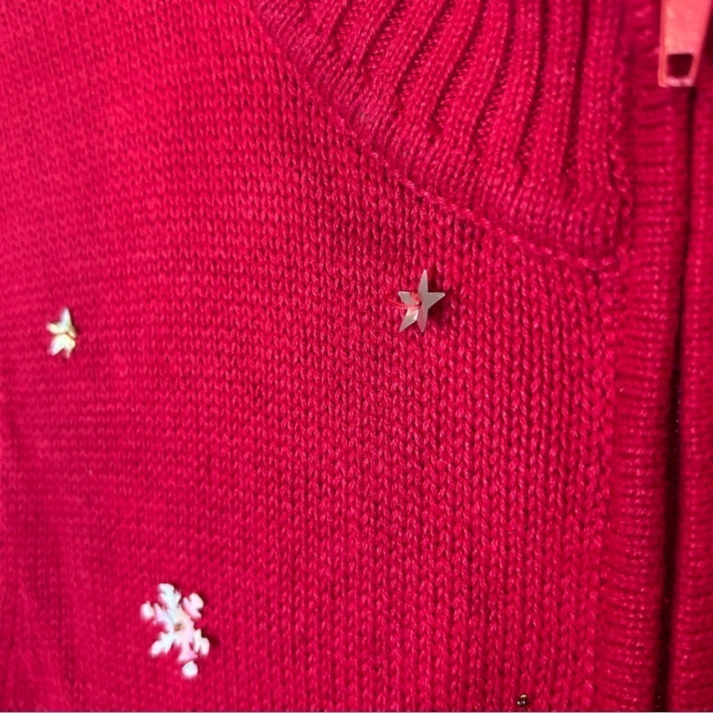 Mercer Street Studio Christmas sweater vest snowmen L great condition - Picture 6 of 7